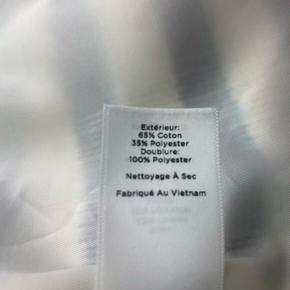 Talbots Cream/Teal/Navy Striped Fringe Adorned Jacket - Picture 5 of 6